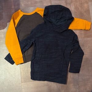 Cat & Jack Navy and Yellow Hoodie Set